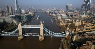 A general view of London showing Tower Bridge, the Shard, London City Hall, the Fenchurch Building, also known as the Walkie Talkie, the Tower Of London and St. Paul&#039;s Cathedral, London, Britain, March 23, 2022. (Reuters Photo)