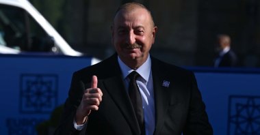 Azerbaijani President Ilham Aliyev attends a European Political Community meeting in Oxford, U.K., July 18, 2024. (AA Photo)