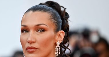 Model Bella Hadid arrives for the screening of the film "L'Amour Ouf" ("Beating Hearts") at the 77th edition of the Cannes Film Festival in Cannes, southern France, May 23, 2024. (AFP Photo)