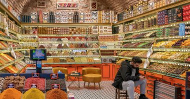 A spice shop at the famous Grand Bazaar of Istanbul, Türkiye, Feb. 21, 2024. (Getty Images Photo)