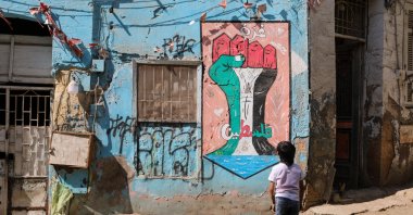 Murals in the Darb al-Ahmar area show support for the Palestinians due to the ongoing war in the Gaza Strip, Cairo, Egypt, July 17, 2024. (Getty Images)