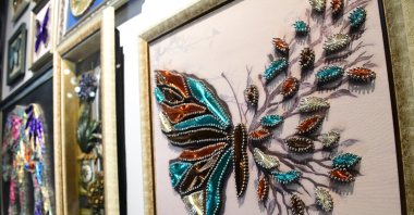 Handmade filigree art by Emine Sarıkaya and Dilek Beyaz, Düzce, Türkiye, July 17, 2024. (AA Photo)