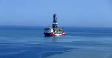 Fatih drillship is seen off the shores of the northern province of Zonguldak, Türkiye, July 20, 2020. (IHA Photo)
