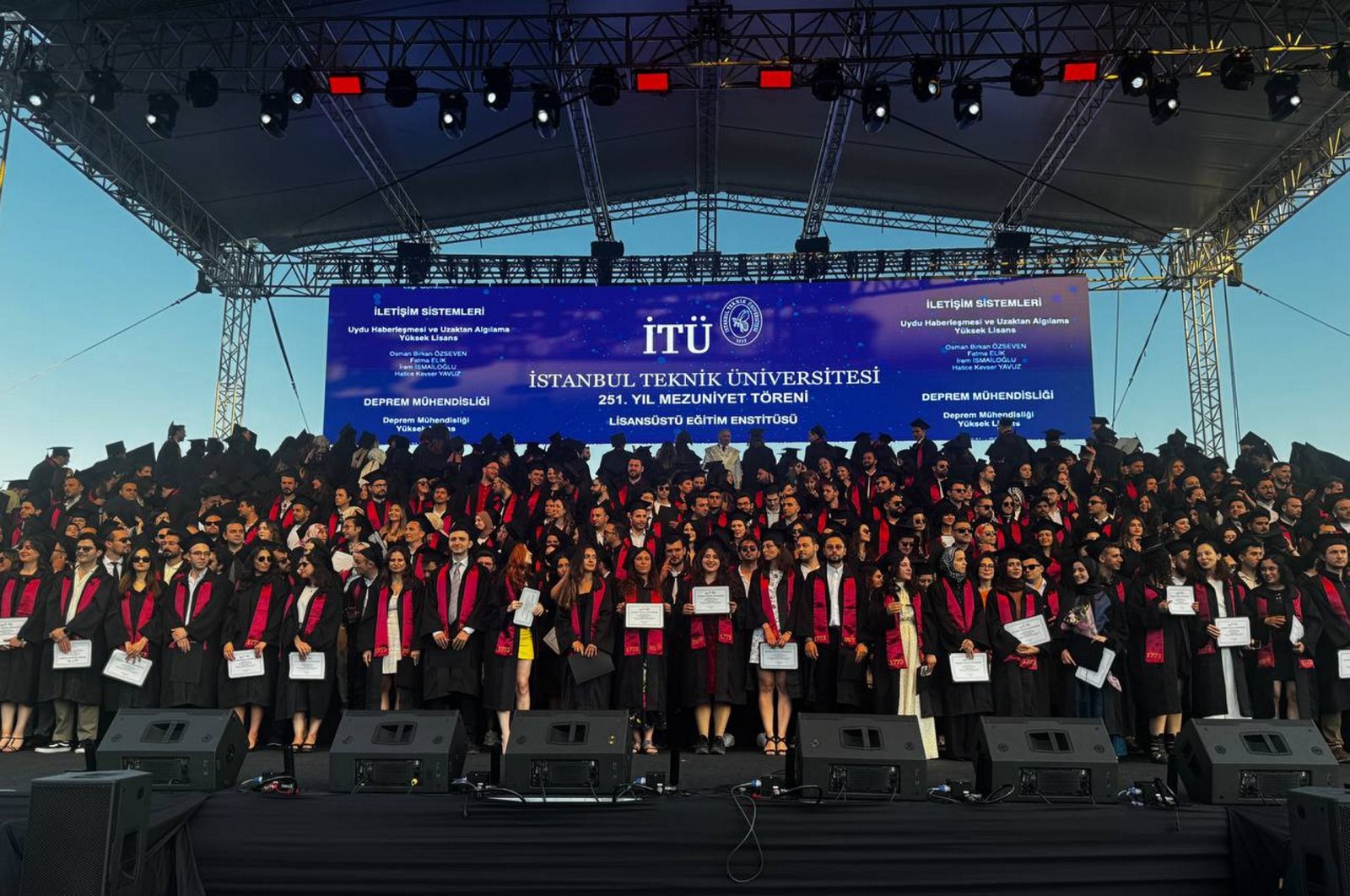 Istanbul Technical University (ITU) hosts its 2023-2024 graduation ceremony at the ITU Stadium, Istanbul, Türkiye July 5, 2024. (AA Photo) 