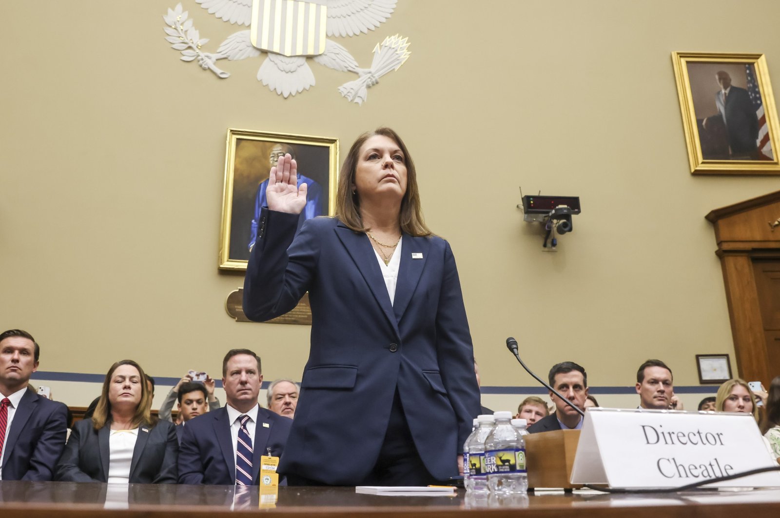 Director of the United States Secret Service Kimberly Cheatle is sworn in at the start of a U.S. House Oversight and Accountability Committee hearing on Capitol Hill in Washington, D.C., July 22, 2024. (EPA Photo)