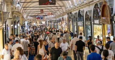 Visitors walk at the historical Grand Bazaar, Istanbul, Türkiye, July 9, 2024. (AFP Photo)