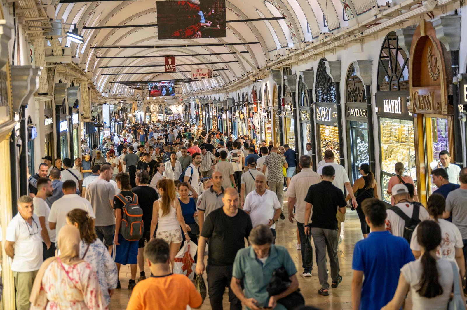 Visitors walk at the historical Grand Bazaar, Istanbul, Türkiye, July 9, 2024. (AFP Photo)