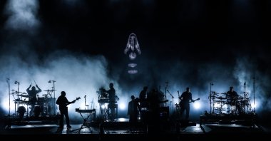 Massive Attack performs at a concert hall, Istanbul, Türkiye, July 23, 2024. (AA Photo)