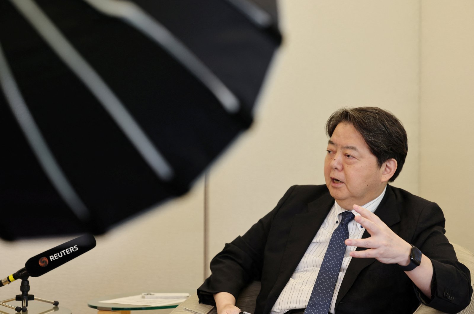 Japanese Chief Cabinet Secretary Yoshimasa Hayashi speaks during an interview with Reuters, Tokyo, Japan, July 19, 2024. (Reuters Photo)