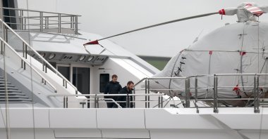 The crew prepares Cloudbreak for departure on the docks in Falmouth, U.K., Nov. 11, 2020. (Getty Images Photo)