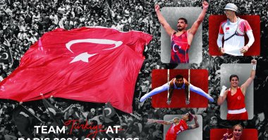 The illustration shows some of the famous Turkish athletes at the 2024 Paris Olympics. (Illustration by Mehmet Mücahıt Yılmaz)