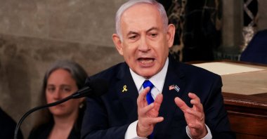Israeli Prime Minister Benjamin Netanyahu addresses a joint meeting of Congress at the U.S. Capitol in Washington, U.S., July 24, 2024. (Reuters Photo)