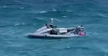 The Jet Ski, which is claimed to belong to the Ukrainian navy, floats off the coast of Istanbul, Türkiye, July 25, 2024. (AA Photo)