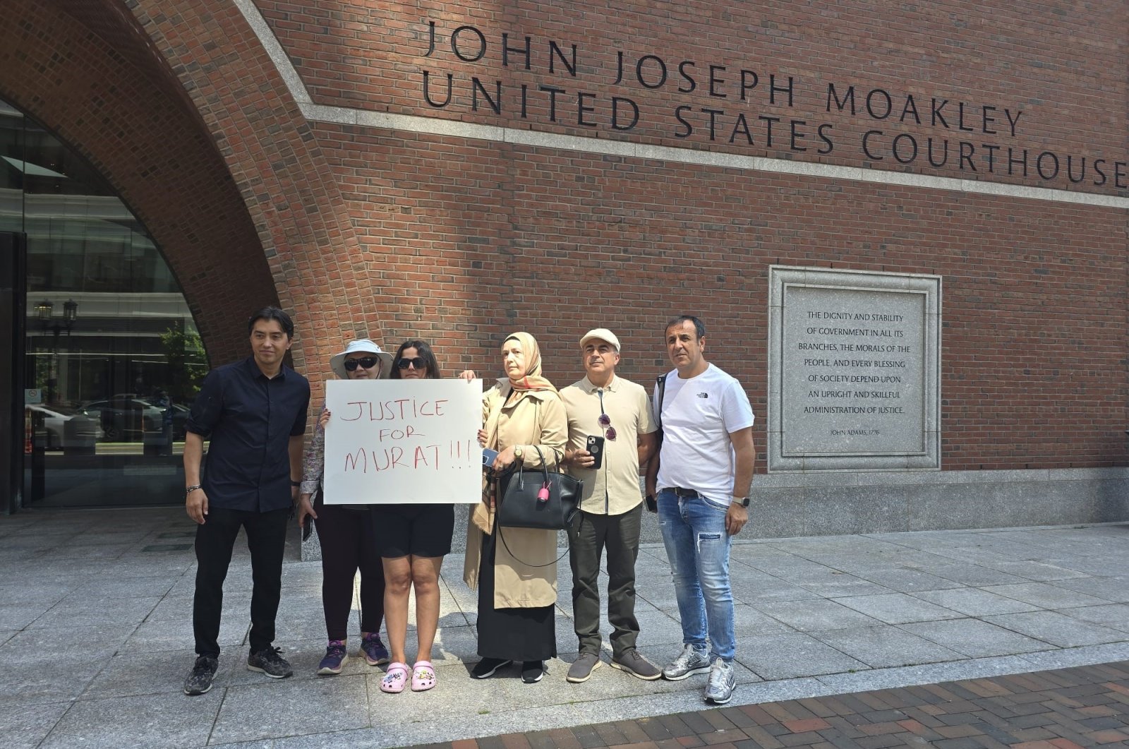 People protest outside the John Joseph Moakley Courthouse over the detention of Timur Cihantimur and Eylem Tok, Boston, U.S., June 18, 2024. (IHA Photo)