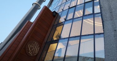 The entrance to the Turkish-Islamic Union for Religious Affairs (DİTİB) is seen in North Rhine-Westphalia, Cologne, Germany, April 19, 2022. (Getty Images Photo)