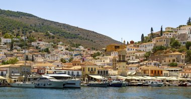 A panorama of the harbor of Hydra, Greece. (Getty Images Photo)