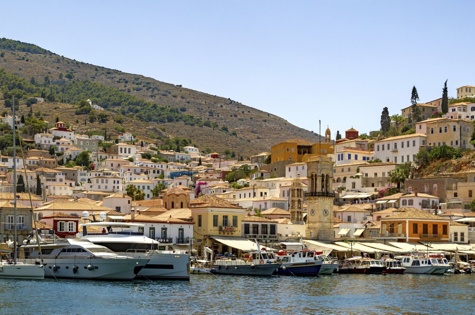 A panorama of the harbor of Hydra, Greece. (Getty Images Photo)