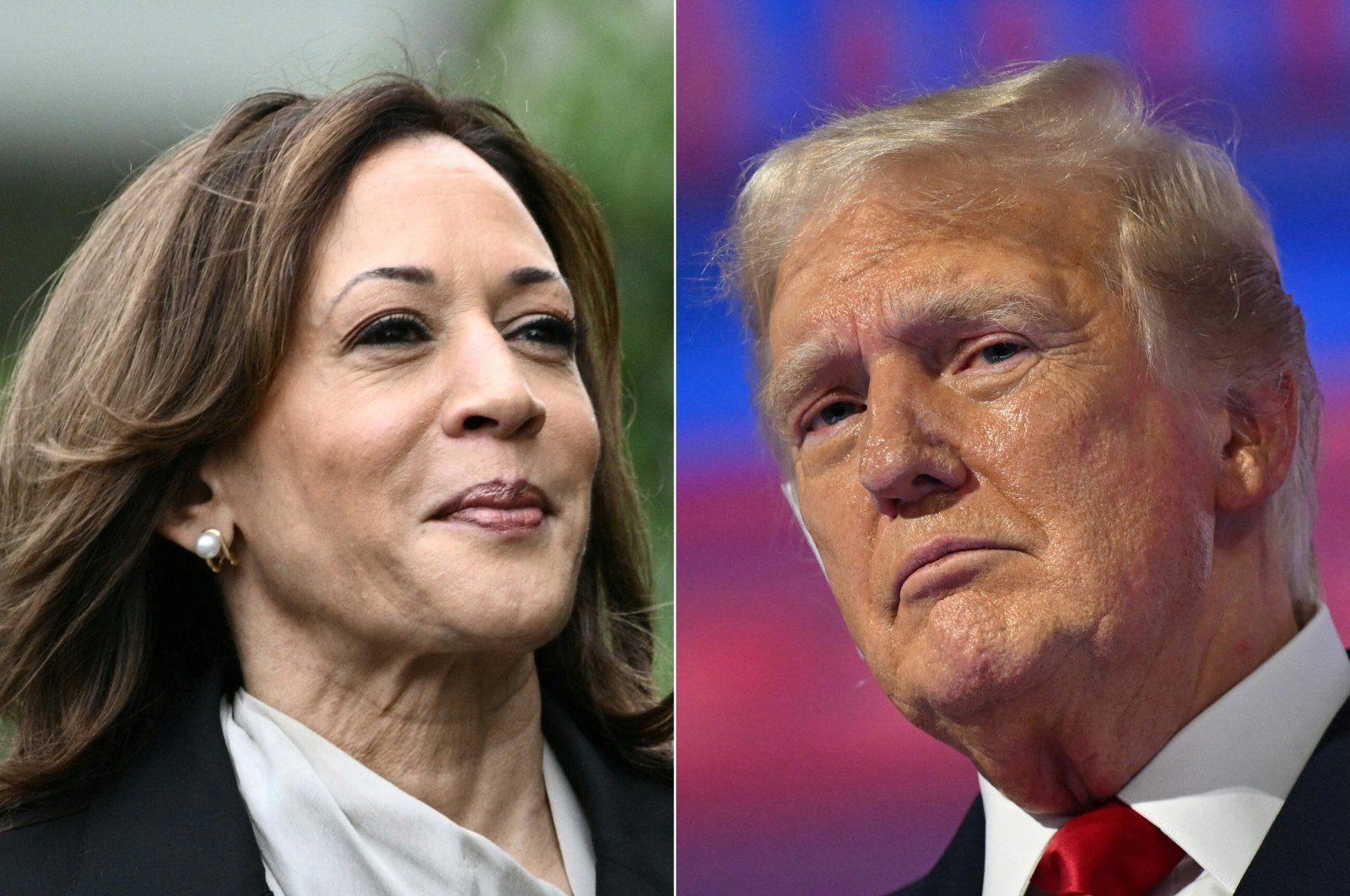 This photo combination shows U.S. Vice President Kamala Harris and former U.S. President Donald Trump. (AFP Photo)