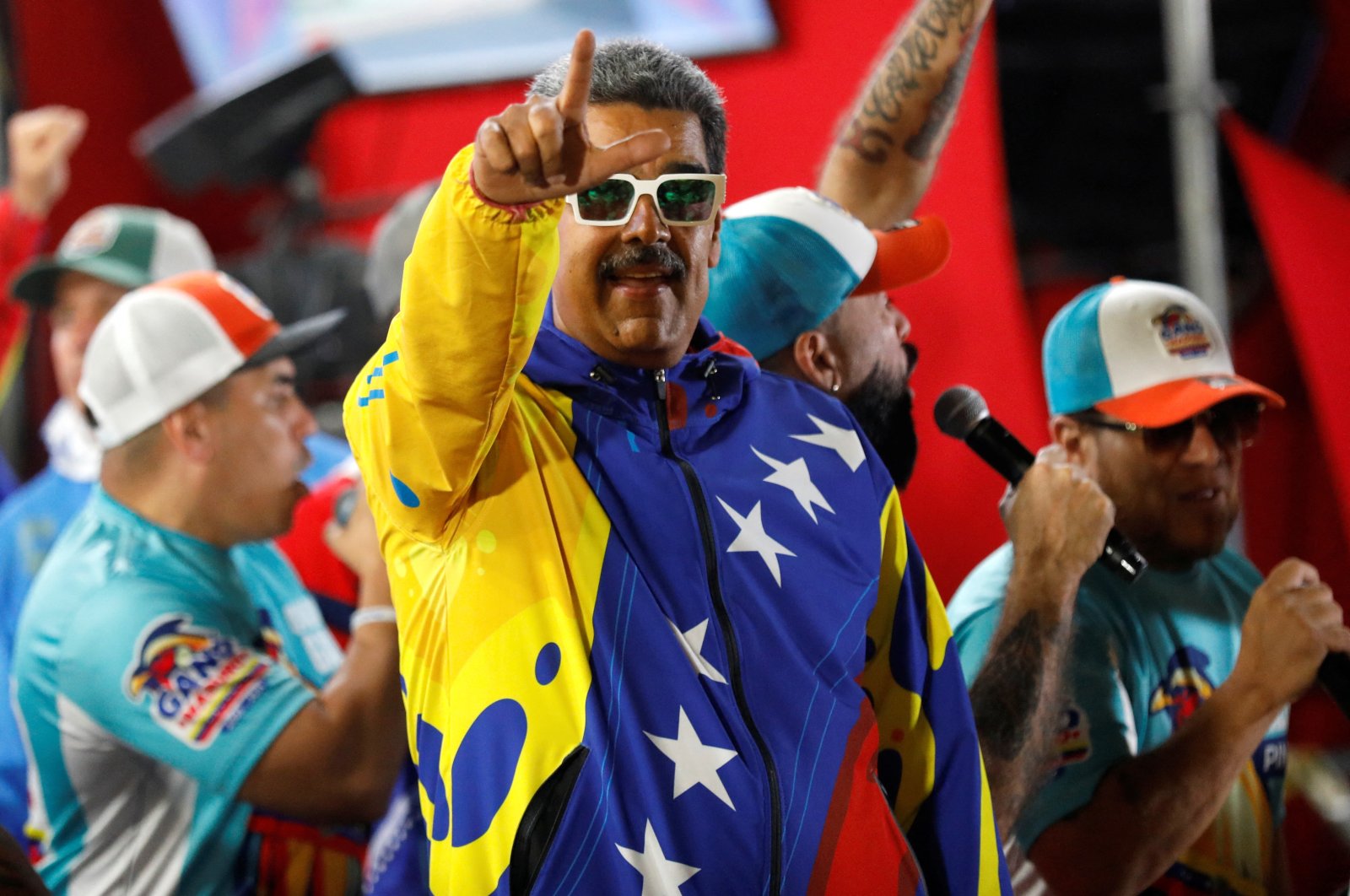 Venezuelan President Nicolas Maduro celebrates after the presidential election in Caracas, Venezuela, July 29, 2024. (Reuters Photo)