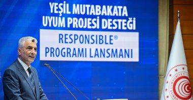 Trade Minister Ömer Bolat delivers a speech during the launch of the "Responsible Program," Ankara, Türkiye, July 30, 2024. (AA Photo)