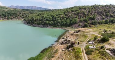 An aerial view of Nemrut Caldera in Tatvan, Bitlis province, southeastern Türkiye, July 21, 2024. (AA Photo)