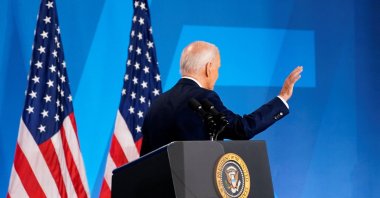 U.S. President Joe Biden waves at a news conference during NATO's 75th anniversary summit in Washington, U.S., July 11, 2024. (Reuters Photo)