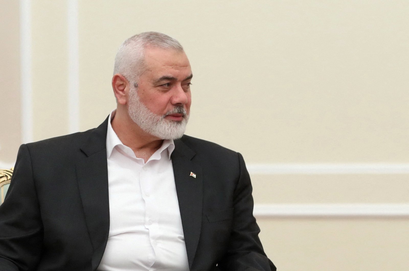 Palestinian group Hamas&#039; top leader Ismail Haniyeh meets with Iranian President Masoud Pezeshkian in Tehran, Iran, July 30, 2024. (Reuters Photo)