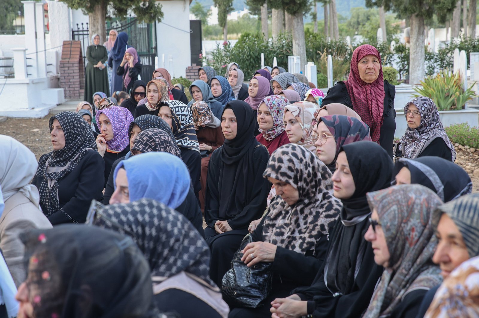 Western Thracian Turks attend a ceremony commemorating former elected mufti Ahmet Mete in Xanthi (Iskeçe), northern Greece, July 14, 2024. (AA Photo)