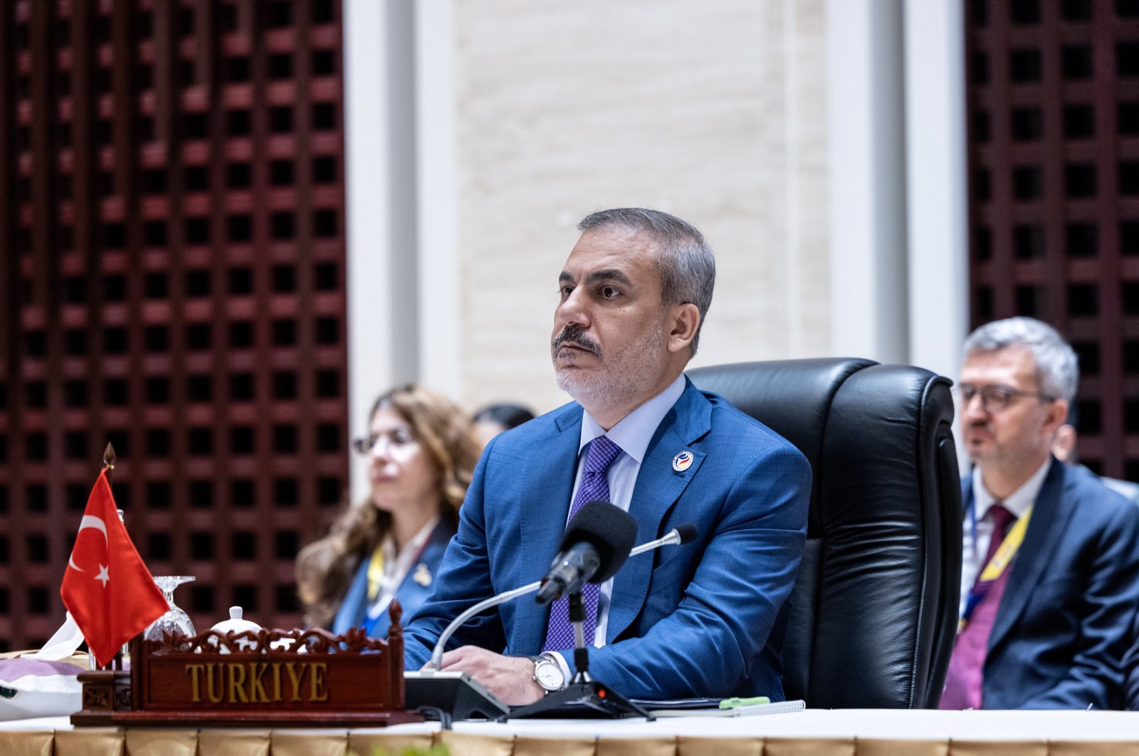 Foreign Minister Hakan Fidan attends a trilateral meeting of ASEAN, July 26, 2024. (AA File Photo)