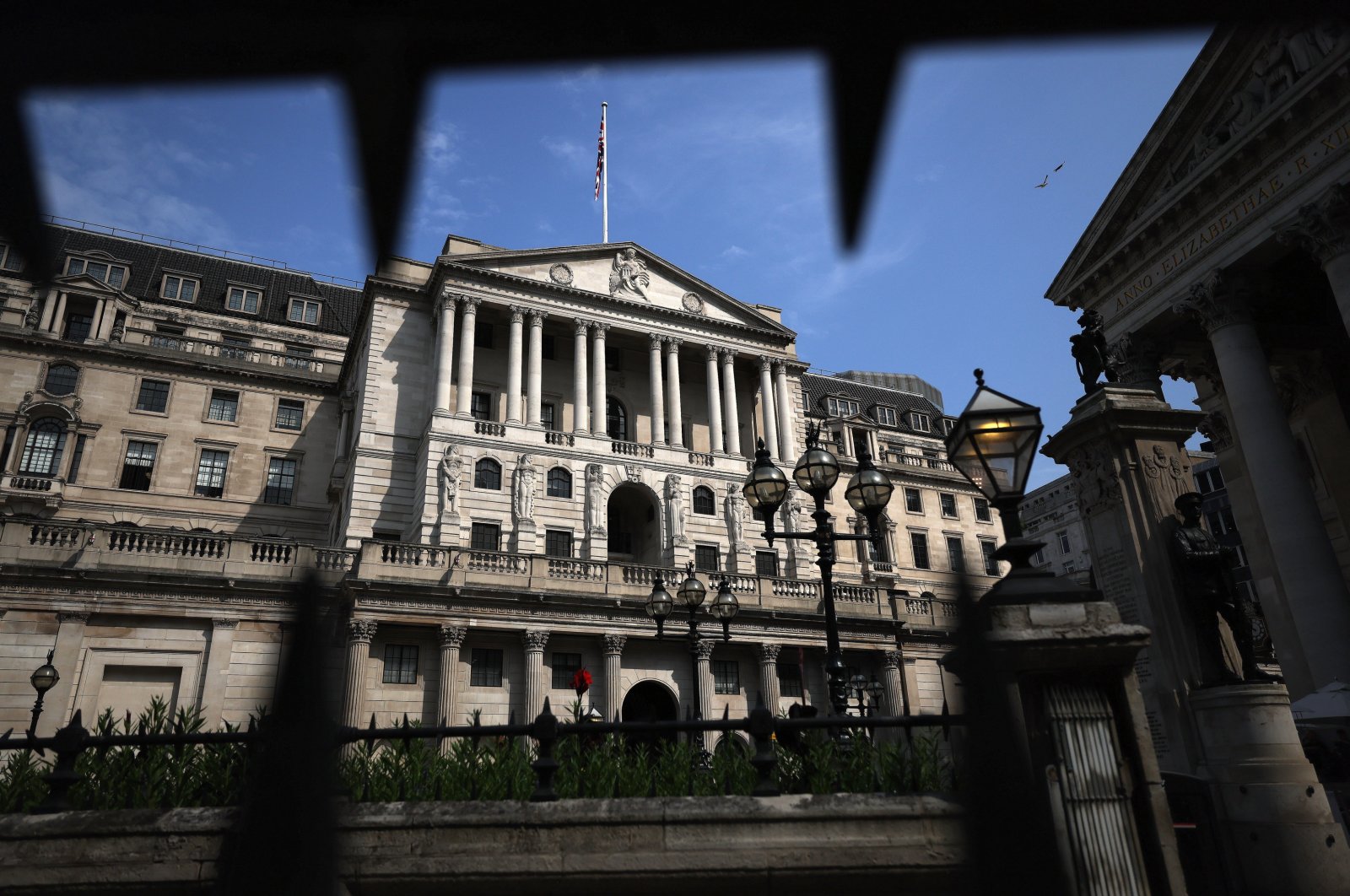 An exterior view of the Bank of England, London, U.K., Aug. 1, 2024. (EPA Photo)