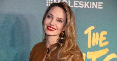 Angelina Jolie attends the opening night of "The Outsiders" at The Bernard B. Jacobs Theatre in New York City, U.S., April 11, 2024 (Getty Images)