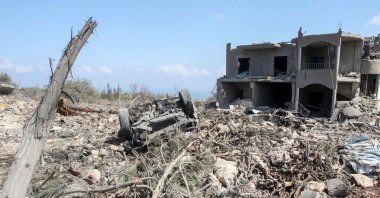 This picture shows the aftermath of an Israeli raid in the southern Lebanese village of Shama (Chamaa), on Aug. 2, 2024. (AFP Photo)