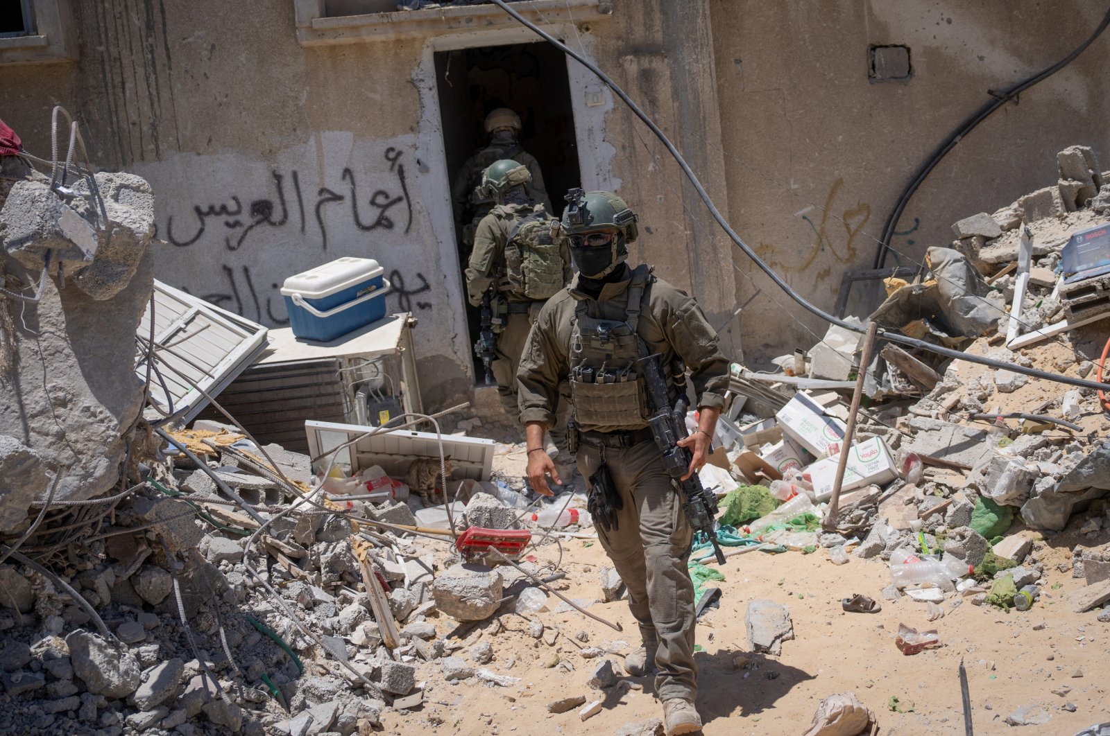 Israeli soldiers operate during a ground operation amid the ongoing conflict, Gaza Strip, Palestine, July 3, 2024. (Reuters Photo)