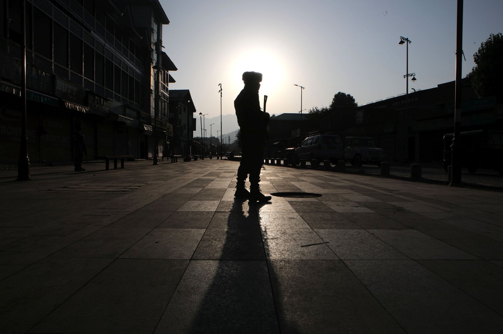 An Indian paramilitary soldier stands guard in Srinagar, the summer capital of Kashmir, July 15, 2024. (EPA Photo)