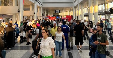 People walk at the Beirut-Rafic Al Hariri International Airport, in Beirut, Lebanon, Aug. 5, 2024. (Reuters Photo)