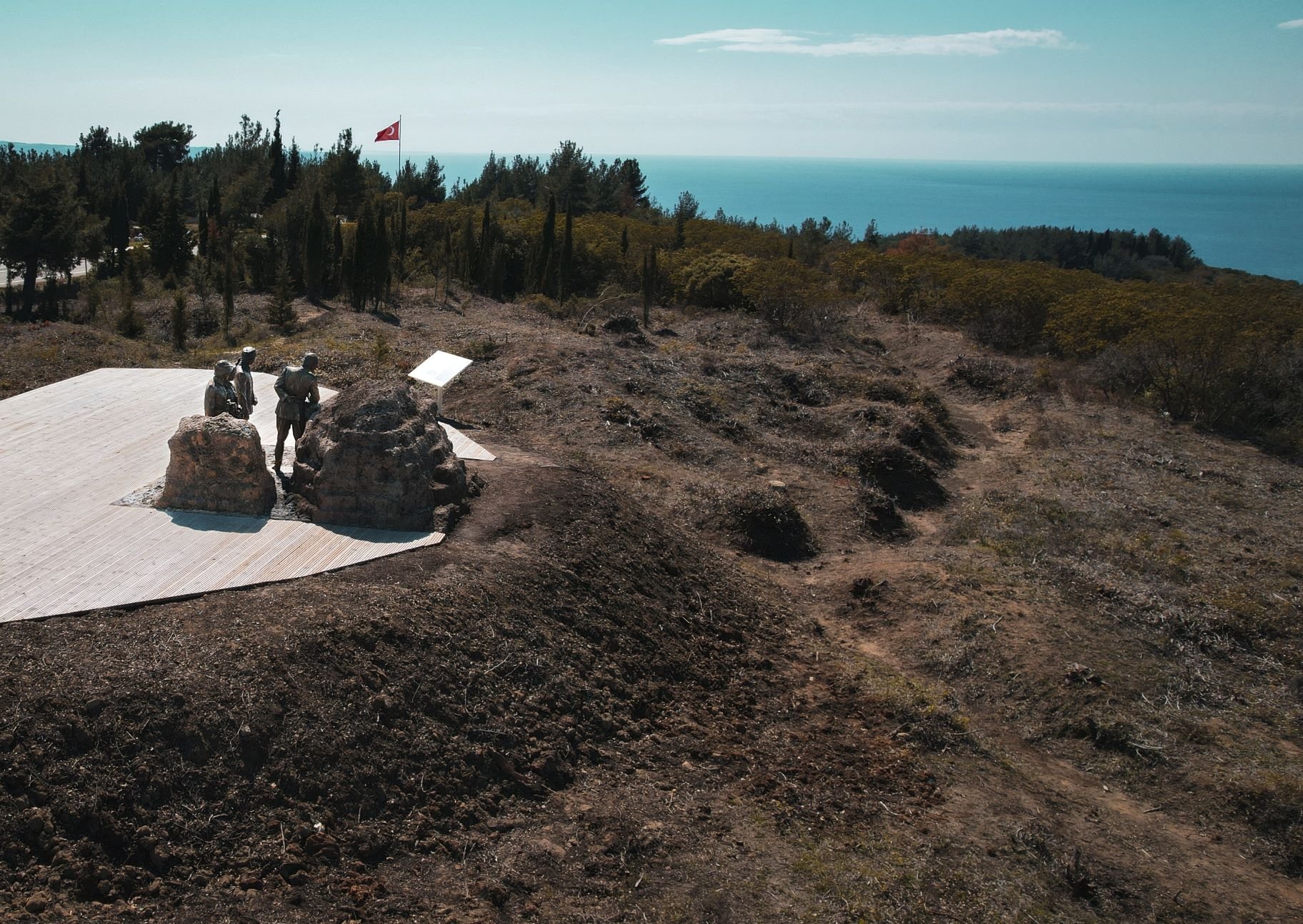 A section of the Mustafa Kemal path project, Çanakkale, northwestern Türkiye, July 2024. (Courtesy of Directorate of Gallipoli Historic Site)