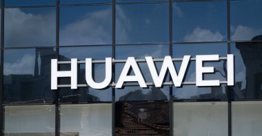 The logo of the Huawei Store on the South Bund in Huangpu District in Shanghai, China, July 30, 2024. (Getty Images Photo)