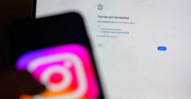 A web page of the Instagram application after it was blocked by Turkish authorities, Istanbul, Türkiye, Aug. 2, 2024. (AFP Photo)