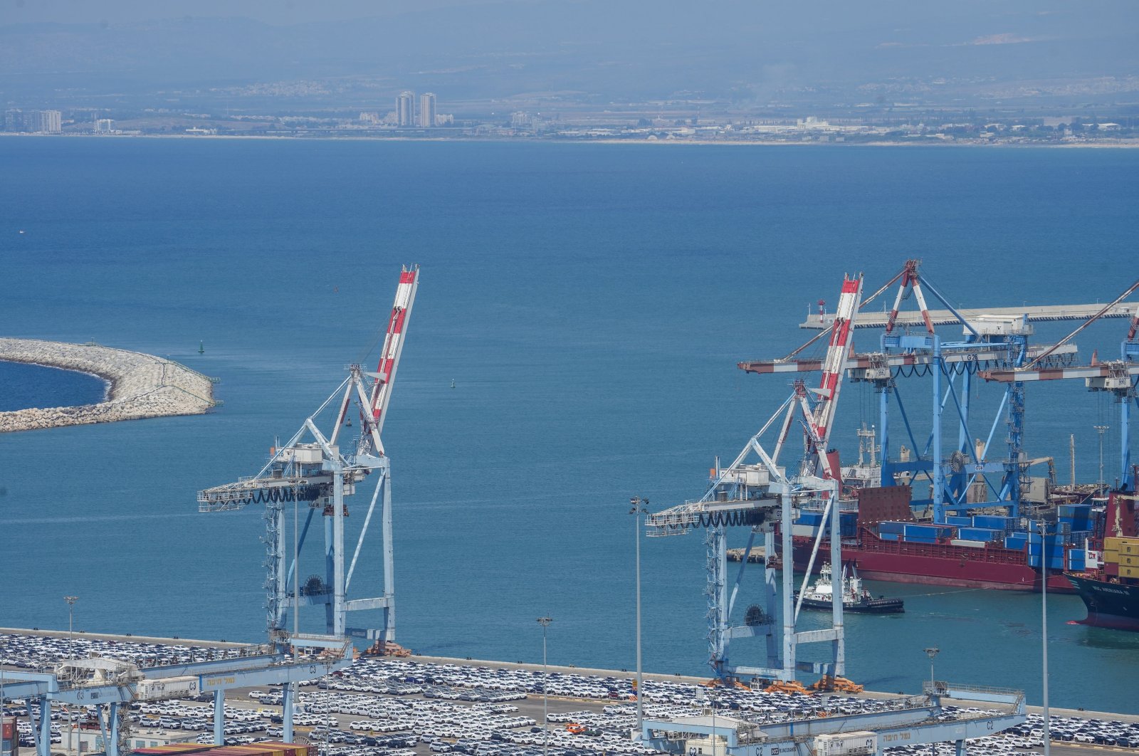 A view of the Haifa for in Israel, Aug. 6, 2024. (AA Photos)