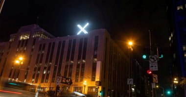 The X logo is seen on the top of the headquarters of the messaging platform X in downtown San Francisco, California, U.S., July 30, 2023. (Reuters Photo)