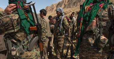 PKK members attend an event in Sinjar, Iraq, April 1, 2016. (Getty Images)