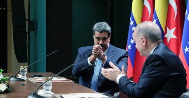 President Recep Tayyip Erdoğan and Nicolas Maduro attend a joint press conference in Ankara, Türkiye, June 8, 2022 (DHA File Photo)