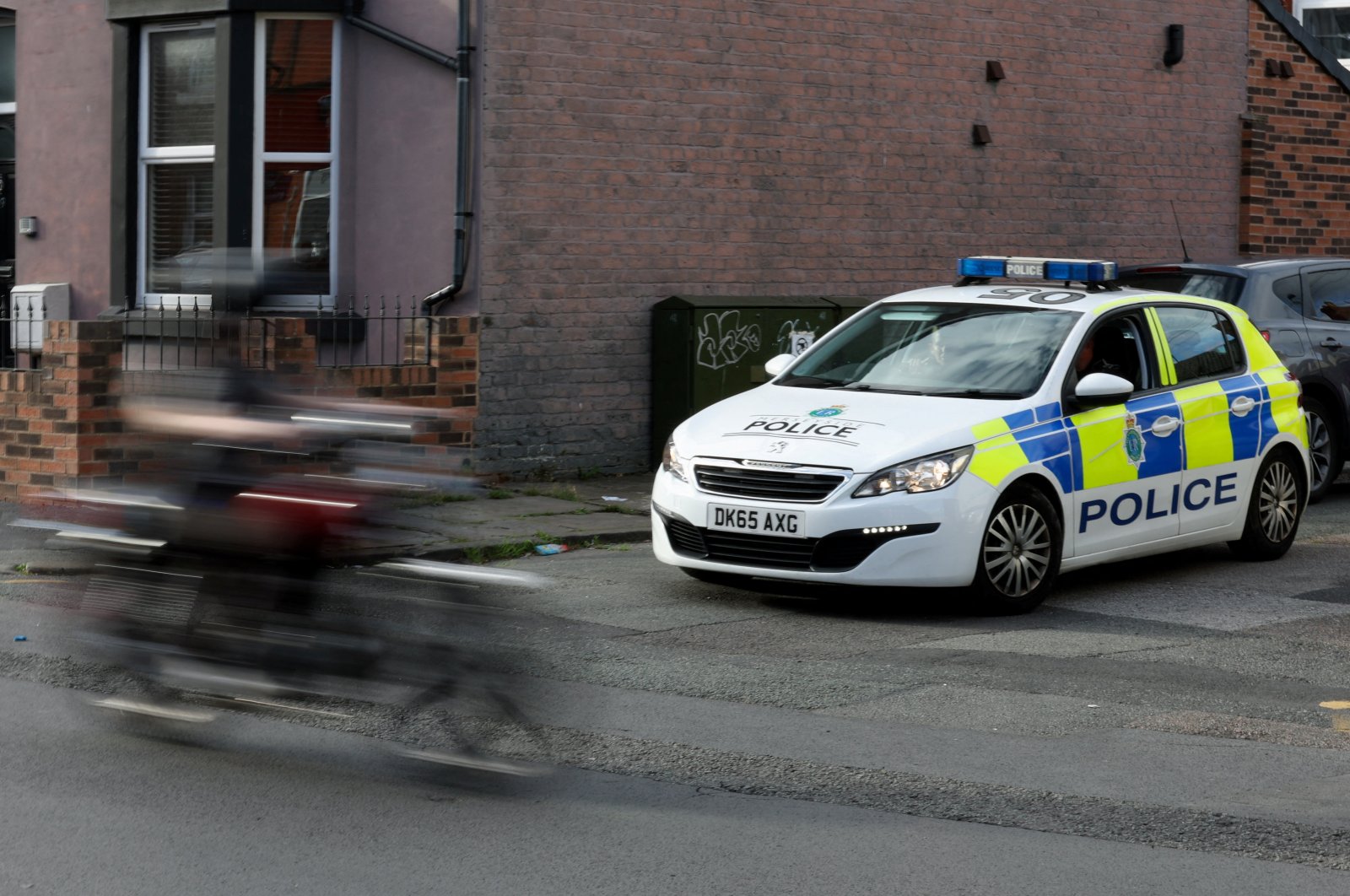 Police officers patrol, amid rioting across the country in which mosques and Muslims have been targeted, Liverpool, U.K., Aug. 6, 2024. (Reuters Photo)