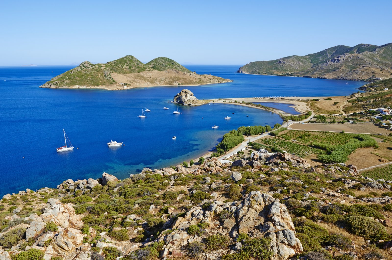 Aerial view of Patmos island, Greece, May 26, 2013. (Getty Images)