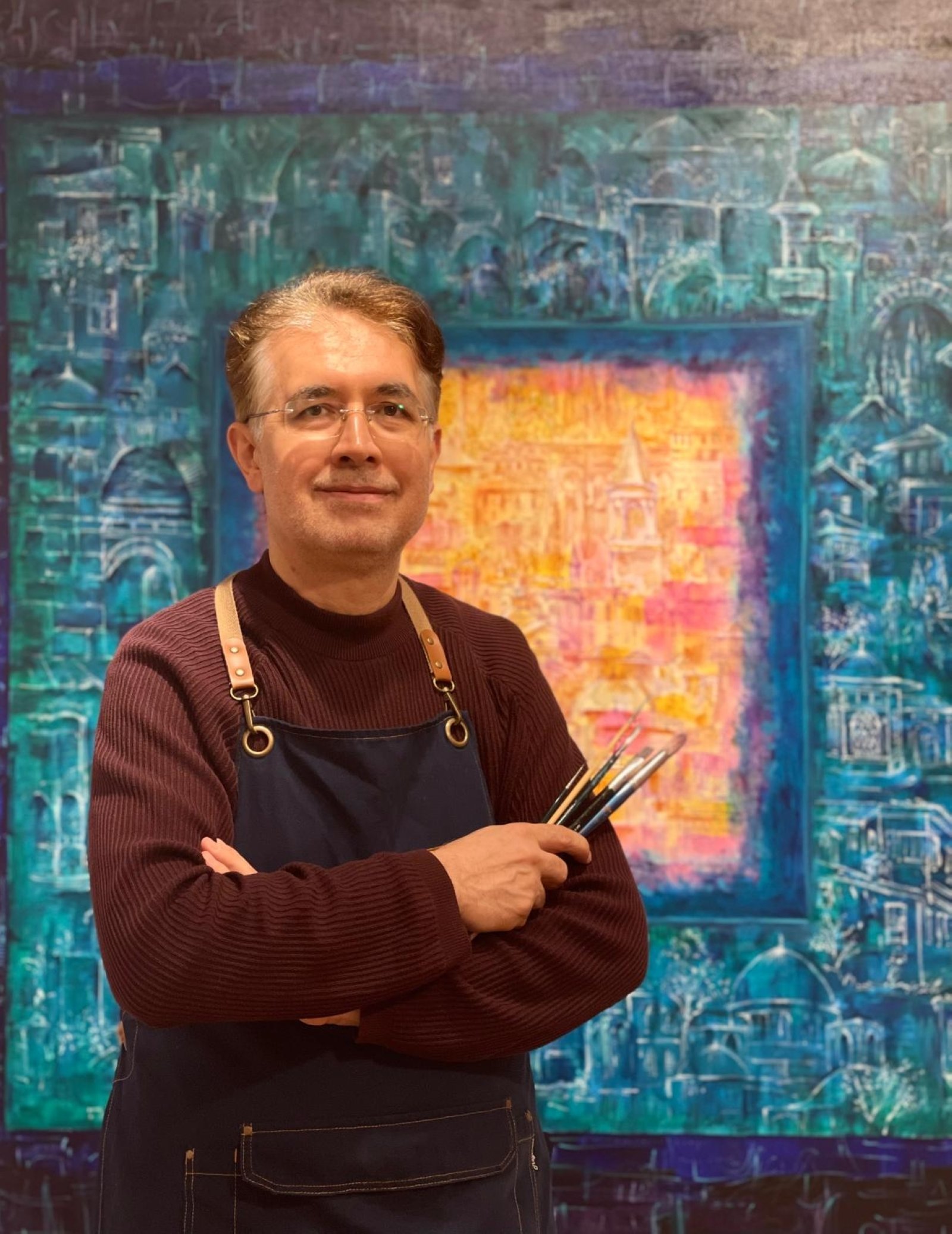 Following the 2023 Kahramanmaraş earthquake, Toy redirected his art toward charitable efforts, positioning it as a source of goodwill and hope, Aug. 2, 2024. (Photo courtesy of Cemal Toy)