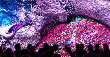 The MODEM Modern and Contemporary Arts Center is hosting the digital exhibition &quot;Rumi Dreams&quot; by renowned Turkish media artist Refik Anadol, Debrecen, Hungary, Aug. 3, 2024. (AA Photo)