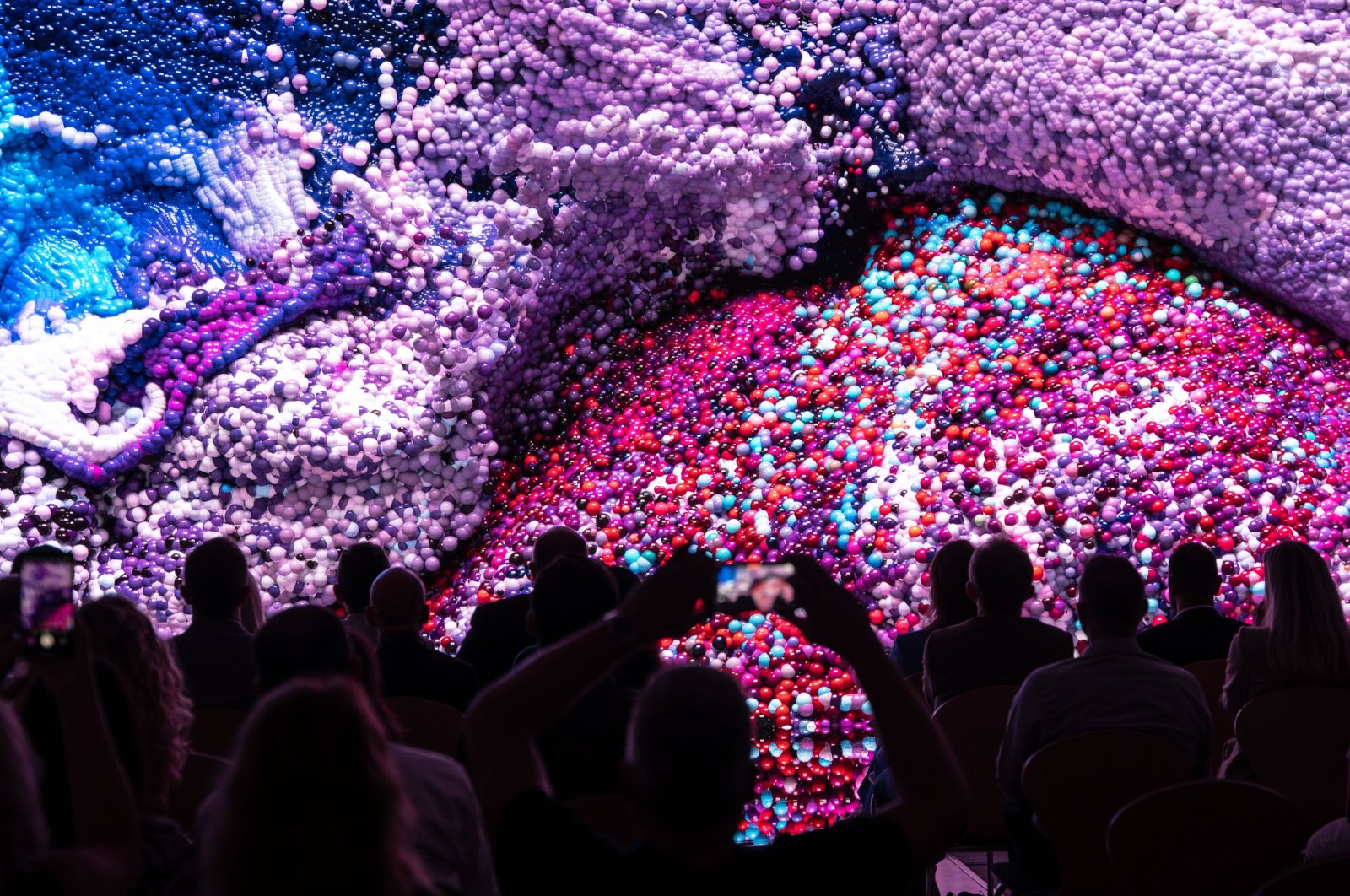 The MODEM Modern and Contemporary Arts Center is hosting the digital exhibition &quot;Rumi Dreams&quot; by renowned Turkish media artist Refik Anadol, Debrecen, Hungary, Aug. 3, 2024. (AA Photo)