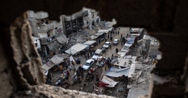 Palestinians flee from Khan Younis after a new evacuation order issued by the Israel Defense Forces (IDF),  Aug 8, 2024. (EPA Photo)