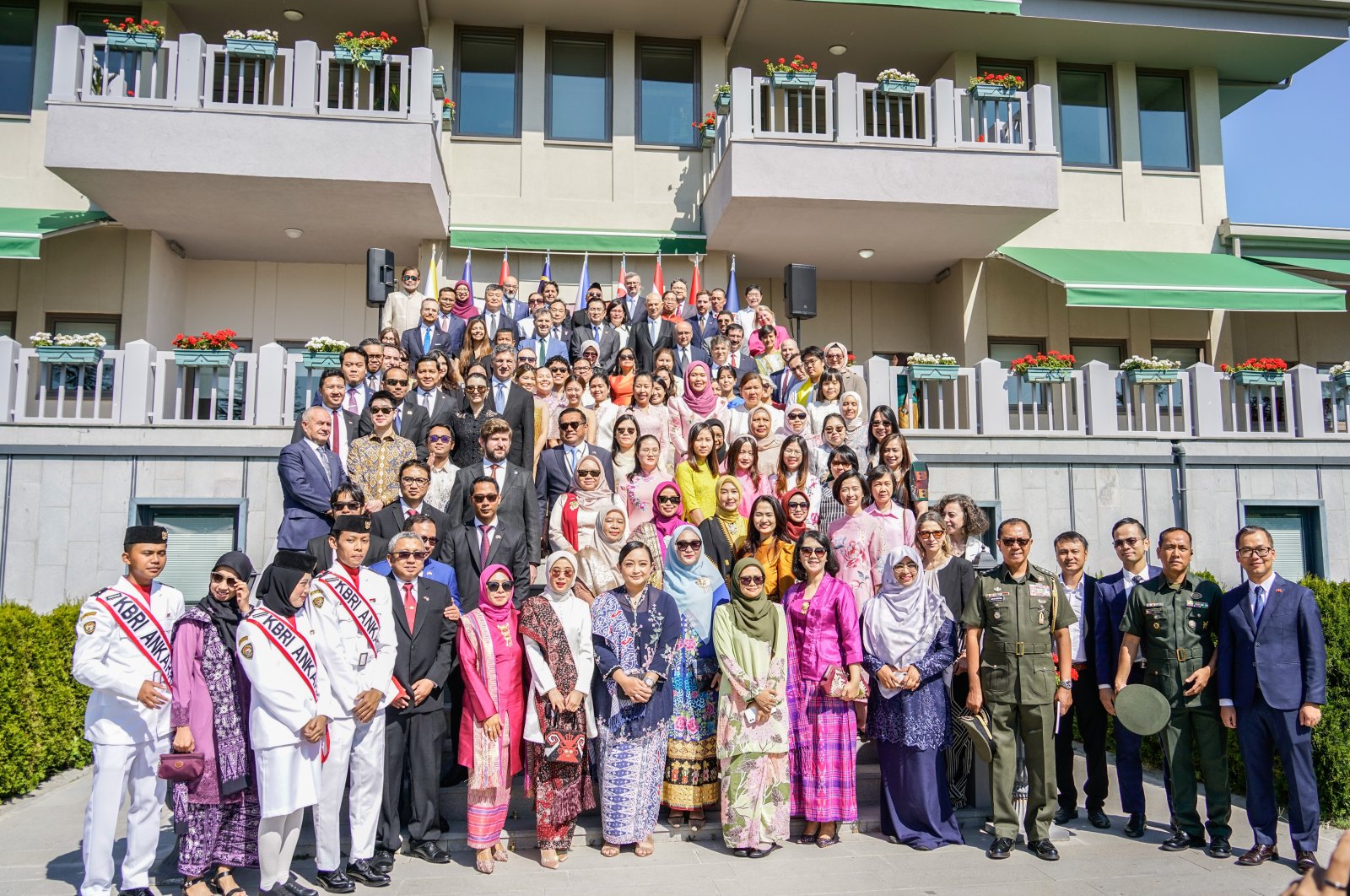 Participants pose for a group photo to mark ASEAN Day at a celebration event at the Indonesian Embassy in the capital Ankara, Türkiye, Aug. 8, 2024. (Photo Courtesy of the Indonesian Embassy)