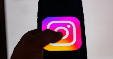 The logo of the social network Instagram on a smartphone, Istanbul, Türkiye, Aug. 2, 2024. (AFP Photo)